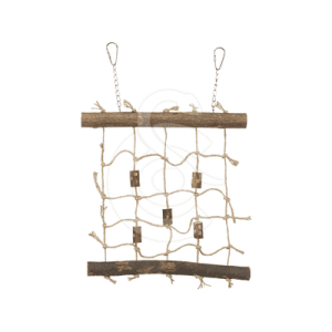 Jouet oiseau Trixie : mur d'escalade en bois et corde