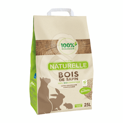 Litière compostable Perlinette Bois de sapin Chats & Nac