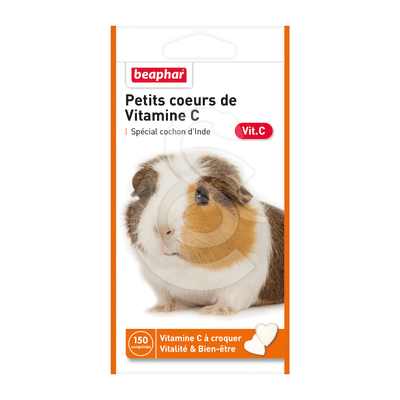 Petits coeurs vitamine C - Cochon d'Inde