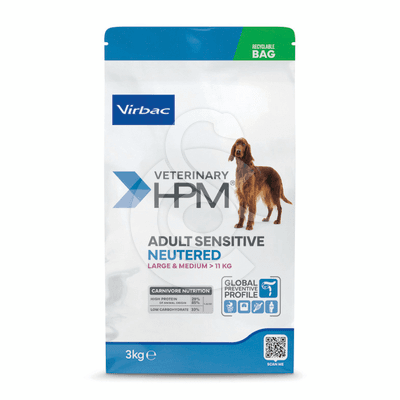 Veterinary HPM Dog Adult Neutered Sensitive Digest L&amp;M
