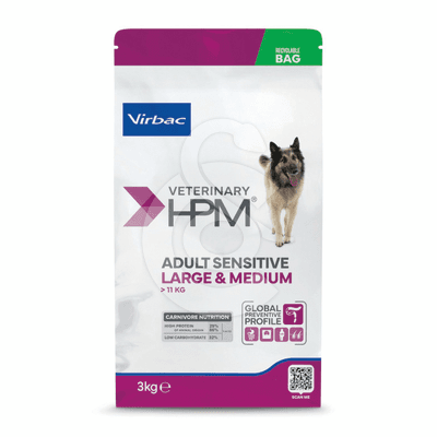 Veterinary HPM Dog Adult Sensitive Digest Large &amp; Medium