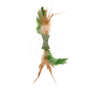 Jouet chat Wouapy : Bobine double en matatabi à plumes