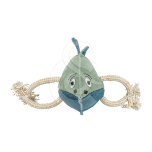 Jouet chien Trixie : Poisson en cuir sur corde