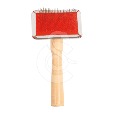 Carde IdealDog à picots souples Manche bois