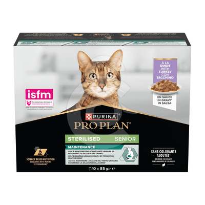 PP Cat Sterilised Senior 7+Maintenance Dinde Sauce Sachet R.
