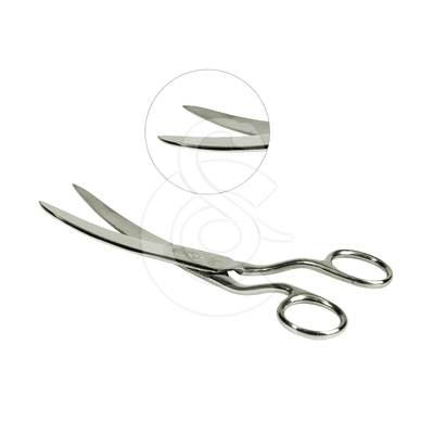 Ciseaux à crins courbes