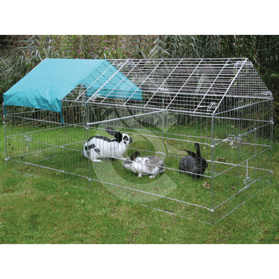 Enclos extérieur zingué pour volailles, lapins ou cobayes