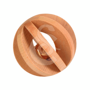 Jouet rongeur Trixie : balle de jeu en bois