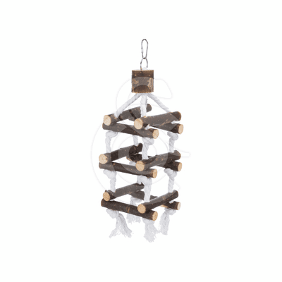 Jouet oiseau Trixie : tour en bois et corde