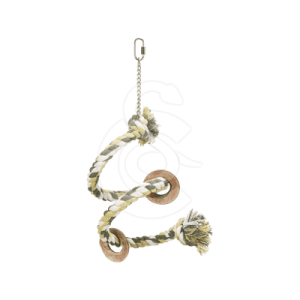 Jouet oiseau Trixie : perchoir spirale en corde