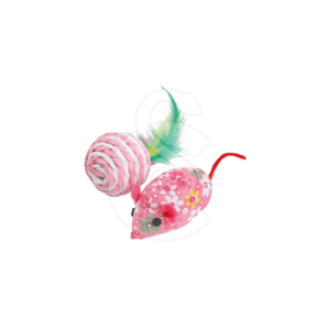 Jouet chat Wouapy : Balle à plumes et souris