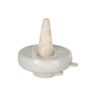 Tétine flottante blanche pour veau avec anneau de fixation