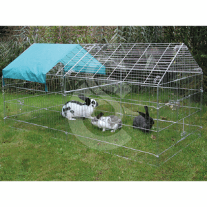 Enclos extérieur zingué pour volailles, lapins ou cobayes