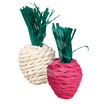 Jouet rongeur Trixie : lot de 2 jouets en paille