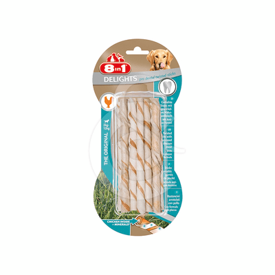 Os à mâcher 8In1 Dental Delight Twisted Sticks