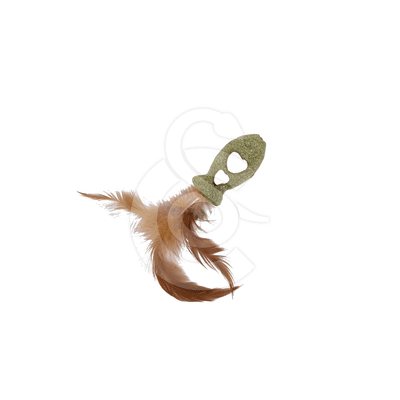 Jouet chat Wouapy : Poisson en herbe à chat à plumes