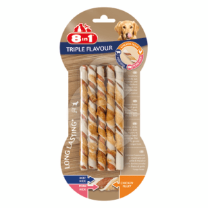 Os à mâcher 8in1 Triple Flavour Twisted Sticks