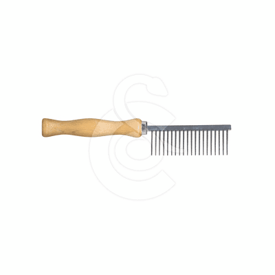 Peigne à manche en bois