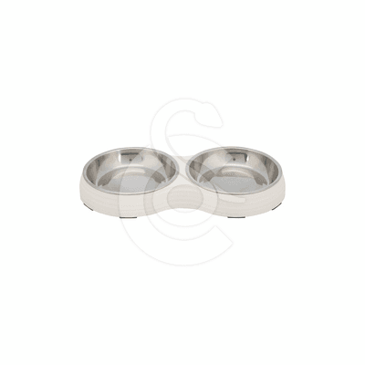 Gamelle 2 en 1 Trixie double pour chat en inox/mélaminé