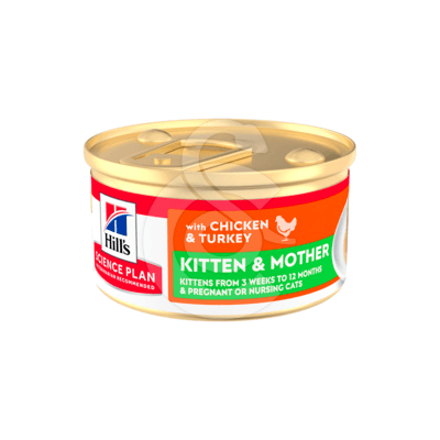 Chat Kitten and Mother Mousse Poulet & Dinde Boîte